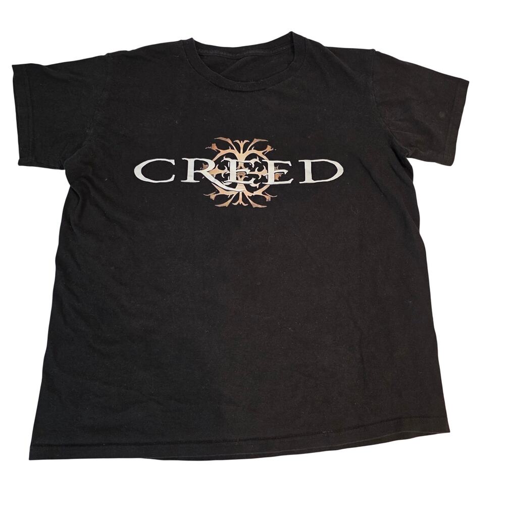 Creed Weathered Era Gothic Crest Shield Logo Tour Concert Band Graphic‎ Tee XL